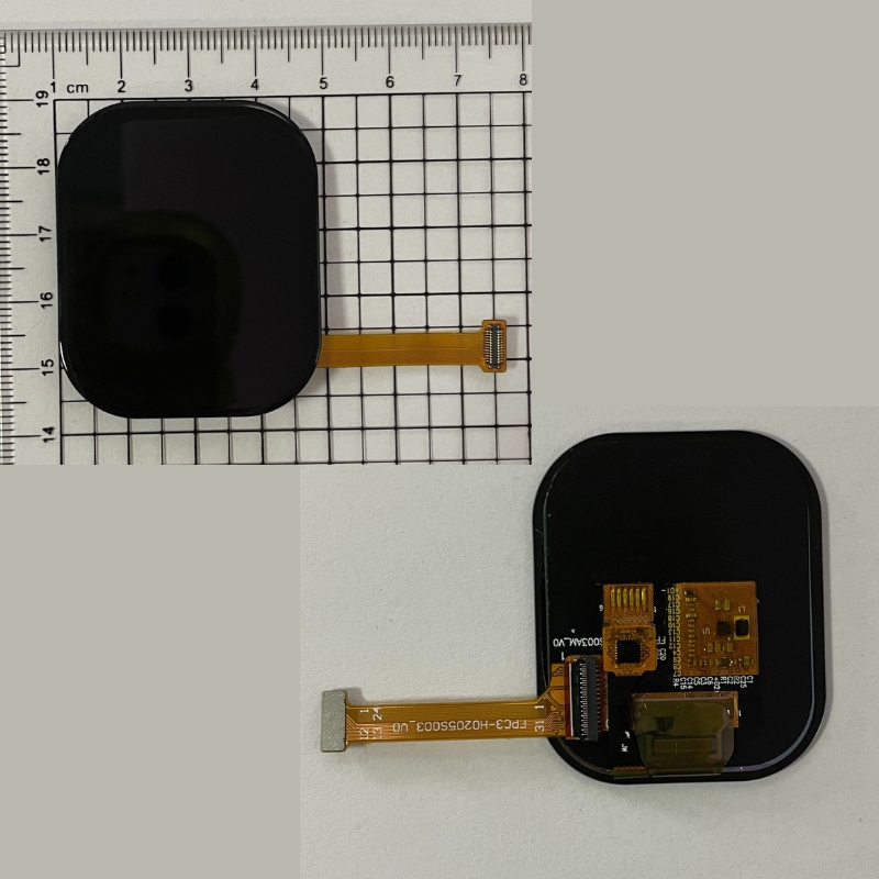 2.04-inch Touch AMOLED Display, with Cover Glass, 368×448, QSPI, MIPI (4)