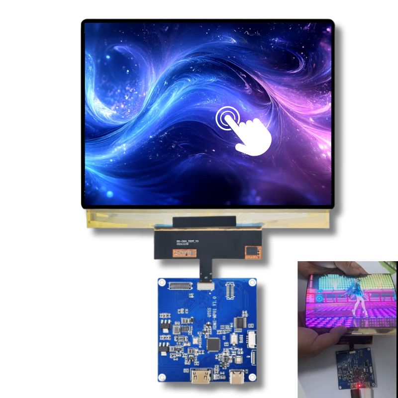 8.01 inch Flexible Touch AMOLED, High Resolution 2480×1860, MIPI, HDMI Option